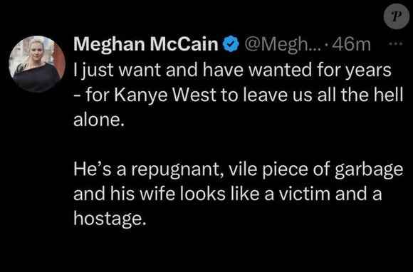 Em X, Meghan McCain critica Bianca Censori por visual do Grammy