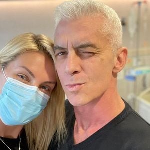 2021 - Ana Hickmann motiva marido, Alexandre Corrêa, durante tratamento contra o câncer