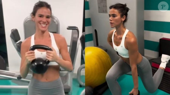 Bruna Marquezine demonstra foco em treino de perna e glúteo