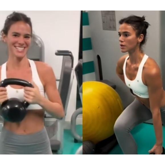 Bruna Marquezine demonstra foco em treino de perna e glúteo