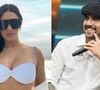 Rolou flerte? Troca de olhares e interação entre Simaria e Caio Castro na festa de Carlinhos Maia gera especulações