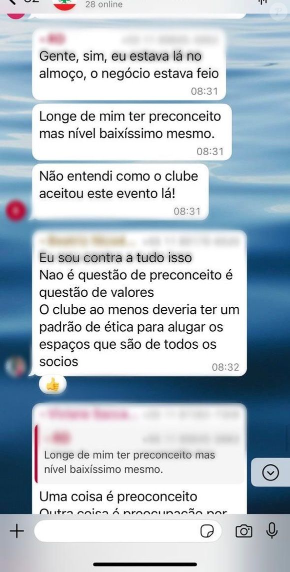 'Eu sou contra tudo isso. Não é questão de preconceito', diz uma das mensagens de alguém indignado com o evento