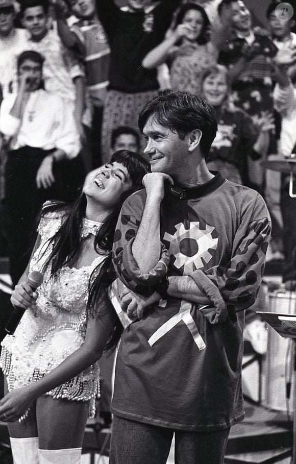Serginho Groisman em foto de 1993 em seu programa no SBT