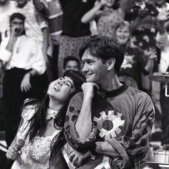 Serginho Groisman em foto de 1993 em seu programa no SBT