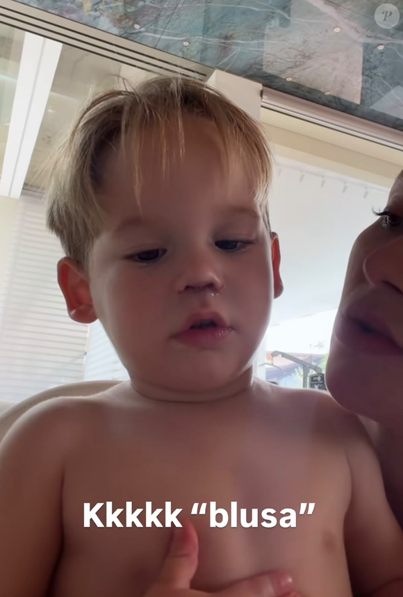 José Leonardo, filho de Virginia Fonseca e Zé Felipe, aparece em recuperação após levar 5 pontos no nariz em acidente doméstico