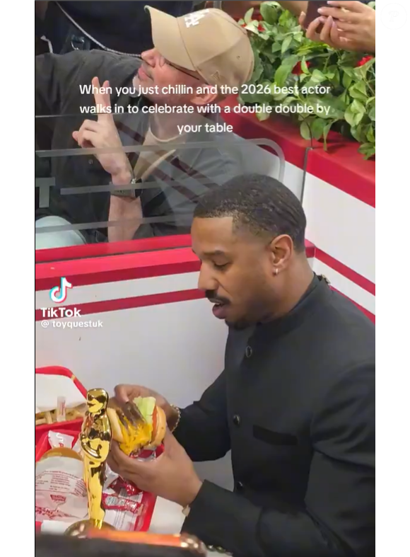 Após vencer o Oscar 2026 de Melhor Ator, Michael B. Jordan surpreendeu ao trocar festas luxuosas de Hollywood por um hambúrguer em uma unidade da In-N-Out Burger