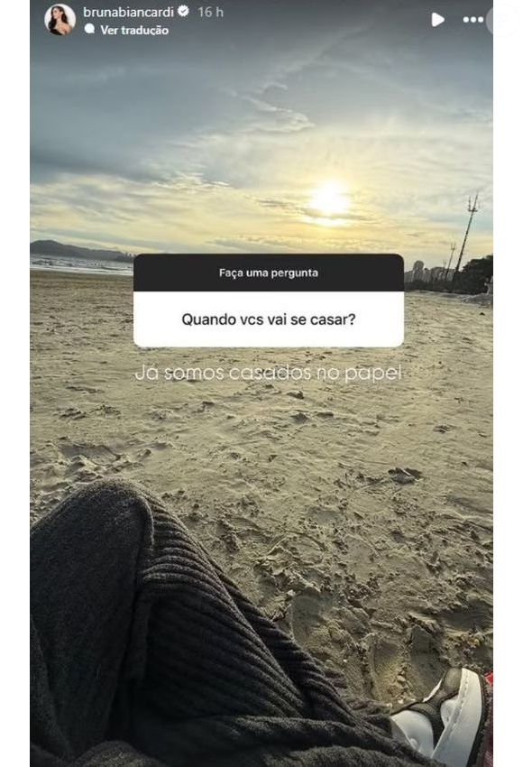Bruna Biancardi contou que já se casou no papel com Neymar
