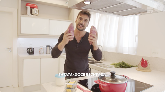 Aprendi com o ator Júlio Rocha uma receita de batata-doce recheada que salvou a minha dieta
