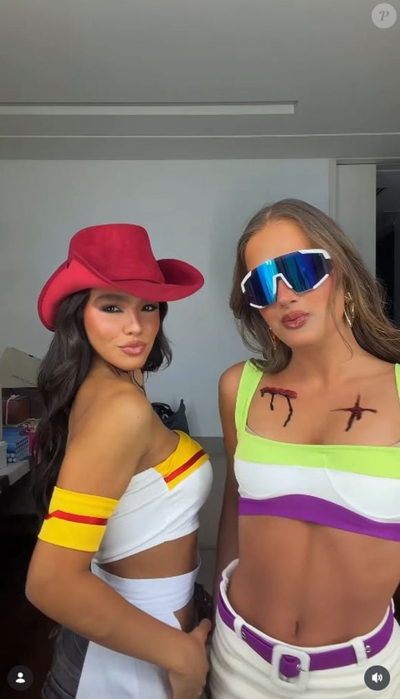 Duda Guerra foi para uma festa promovida por Rodrigo Silva na companhia da amiga Rafa Justus