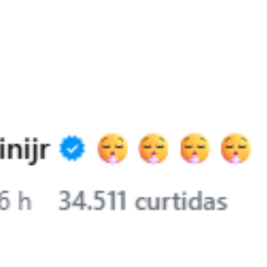 Vini Jr. postou vários emojis de um bonequinho suspirado