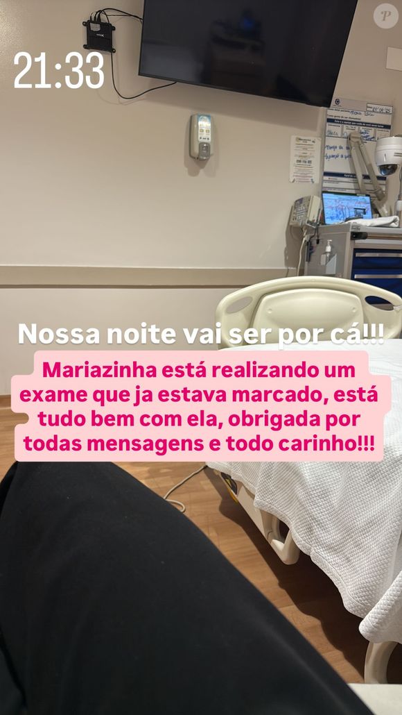 Virginia não deu detalhe do exame ao qual a filha Maria Alice será submetida em hospital de SP