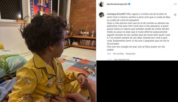 A mãe de Danilo Vieira saiu em defesa do repórter da TV Globo