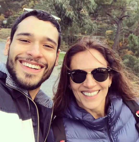 Mara Carvalho e o filho, Bruno Fagundes.