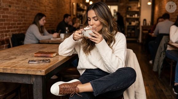 O Converse Chuck 70 de couro trançado aposta no tom marrom, que lembra a sofisticada combinação de chocolate com avelã, para transformar até os looks mais básicos de inverno