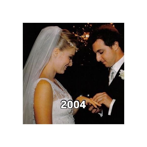 O casal mostrou o momento do seu casamento, que aconteceu em 2004