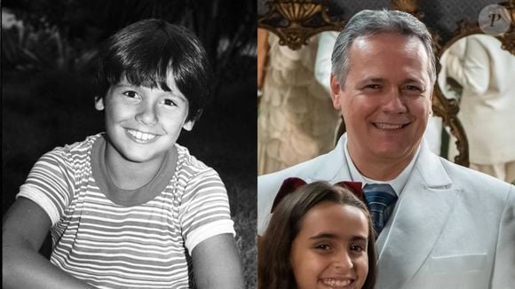 A primeira novela de Danton Mello foi 'A Gata Comeu', em 1985. Ele cresceu e hoje vive Diógenes em 'A Nobreza do Amor', com seu visual grisalho