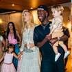Com look de R$ 6 mil, Virgínia leva Vini Jr. para festa de família e José Leonardo ganha colo do 'padrasto'