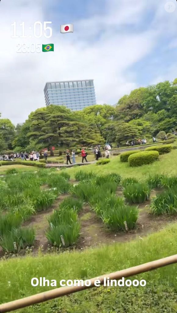 Durante uma viagem internacional ao Japão, Virginia Fonseca compartilhou algumas fotos de um dos jardins mais famosos que visitou no local.