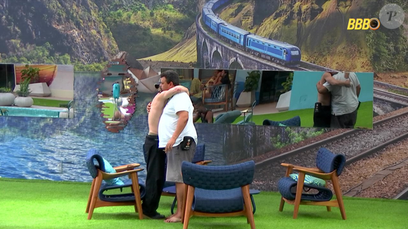 Juliano Floss abraça Babu Santana após quebra de aliança