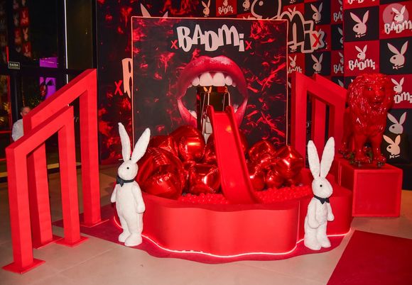 Escorregador em forma de boca e gaiola metálica foram algumas das atrações cenográficas que roubaram a cena e reforçaram o clima ousado da comemoração dos 27 anos da cantora