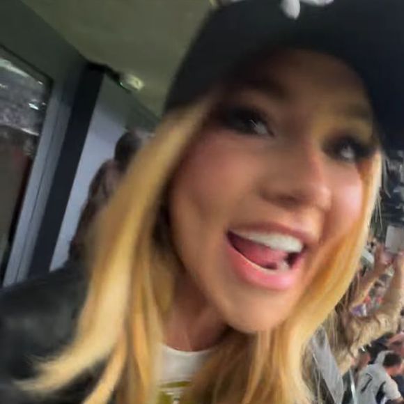 Virgínia Fonseca foi assistir Vini Jr. jogar pelo Real Madrid