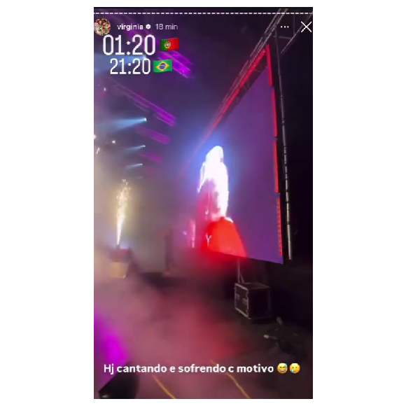 Virginia Fonseca havia publicado um story, mas deletou logo em seguida.