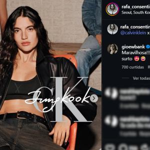 Além de conquistar espaço em uma campanha mundial da Calvin Klein, Rafaella Consentino chamou atenção por receber uma mensagem carinhosa de Giovanna Ewbank. 'Maravilhosa!!! Títi quase teve um surto', escreveu a apresentadora ao comentar a publicação da modelo