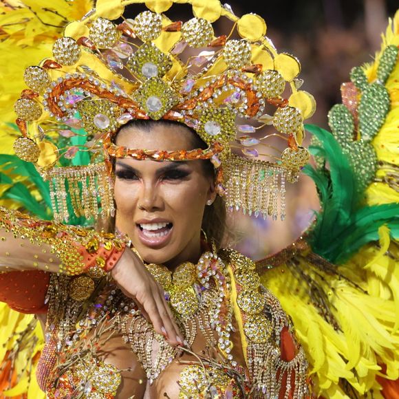 A musa Tati Sindel surgiu com fantasia deslumbrante no Carnaval 2026 durante o desfile da Acadêmicos de Niterói