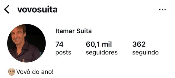 Pai de Andressa Suita e sogro de Gusttavo Lima, Itamar Suita colocou escrito em sua biografia do Instagram 'vovô do ano', aumentando ainda mais os burburinhos da possibilidade de nova gravidez da famosa.