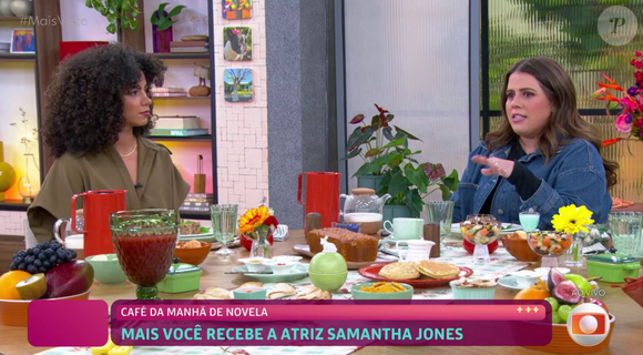 Samantha Jones foi entrevistada por Tati Machado no Mais Você de 12 de setembro de 2025