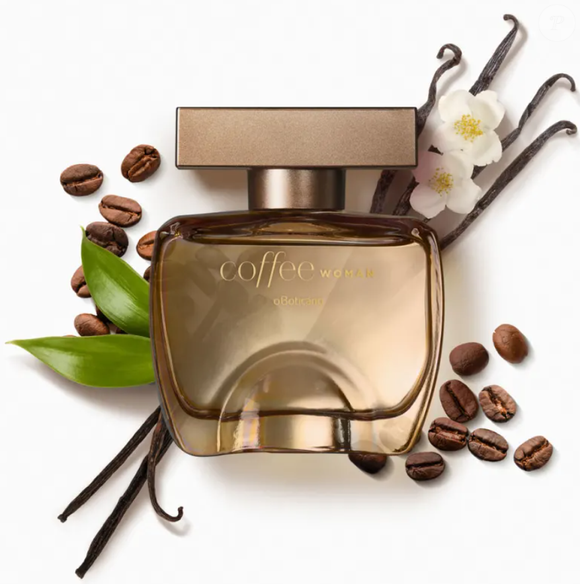 Perfume Coffee Woman, de O Boticário, revela nuances de café, além de baunilha, musk e frutas vibrantes.