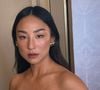 Greta Lee está entre as celebridades que aderiram às chamadas flat brows, sobrancelhas retas que prometem efeito lifting natural e aparência mais rejuvenescida
