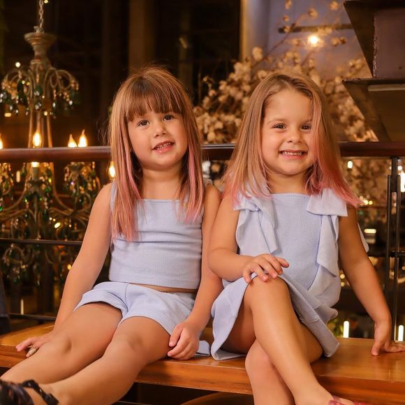 Filhas de Virgínia, Maria Alice e Maria Flor têm ótima relação com Ana Castela, namorada do pai, Zé Felipe: 'Best friend' da 'FloFlo' (Maria Flor). Amigona da Maria Alice'