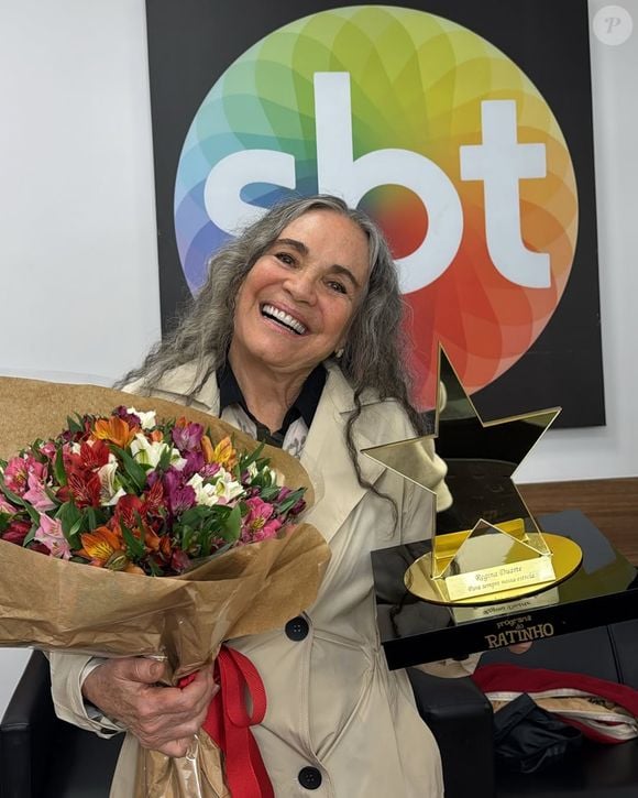 Regina Duarte foi homenageada em 2025 no 'Programa do Ratinho' (SBT)