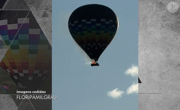 O fogo do balão foi provocado por um maçarico