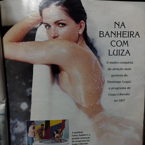 Luiza Ambiel aparece nua na banheira em fotos para a revista Playboy