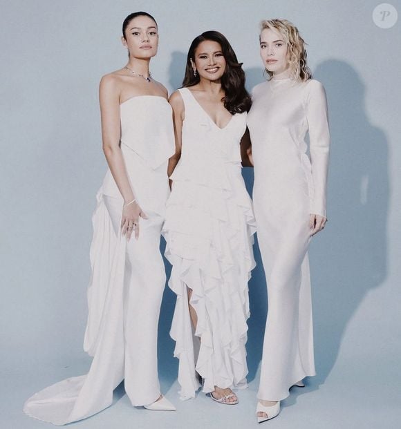 Elegantes de branco: Sophie Charlotte, Dira Paes e Leticia Colin usaram modelagens diferentes, mas brilharam com a mesma cor