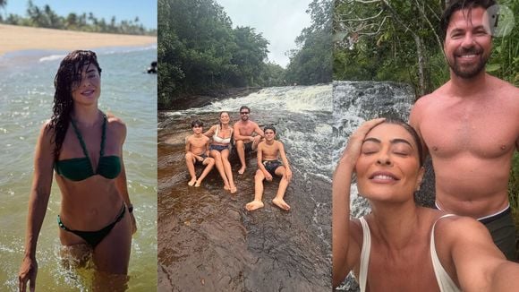 Deusa! Juliana Paes ostenta corpo escultural e curte dias de descanso com filhos e marido; veja fotos