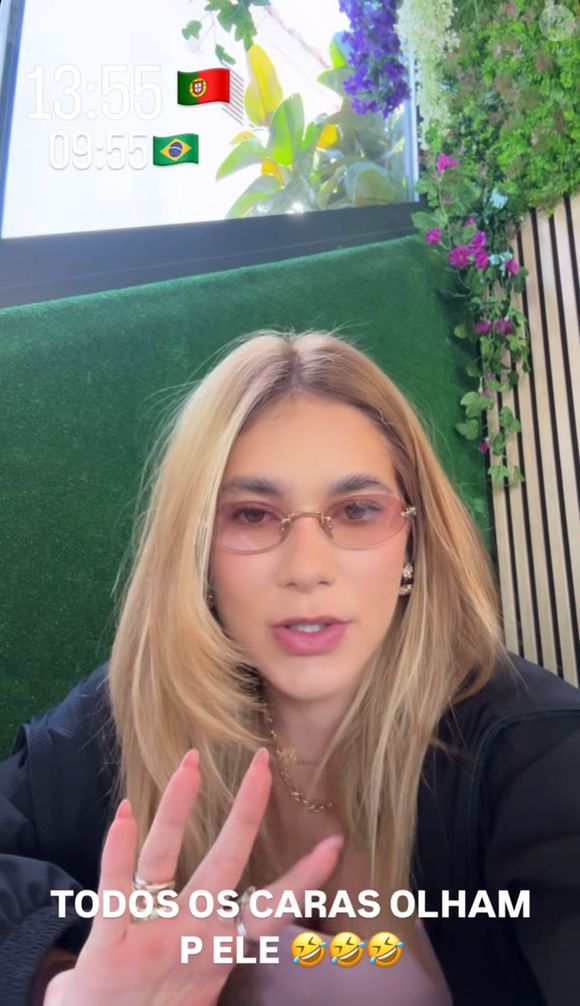 Nos stories do Instagram, Virginia Fonseca publicou que havia chegado antes de Zé Felipe em Portugal.