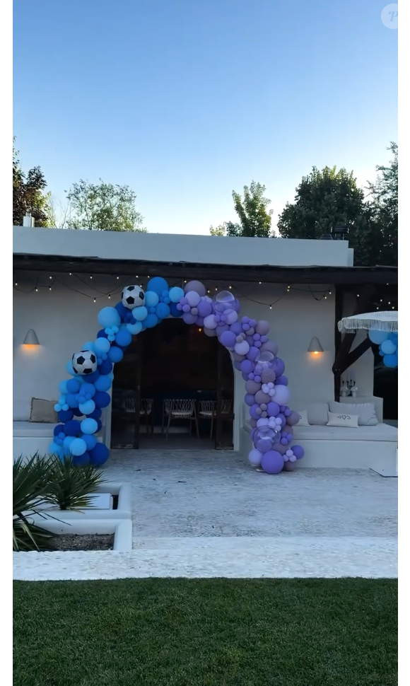 Sem tema específico, aniversário dos gêmeos de Cristiano e Georgina teve cores azul e lilás