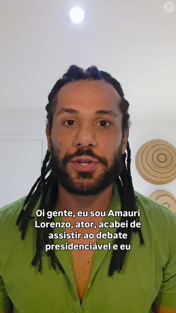 Amaury Lorenzo, o Lucas da novela Por Você, fez um desabafo nas redes sociais após a fala de Flávio Bolsonaro sobre os nove dedos de Lula durante o debate presidencial na Globo
