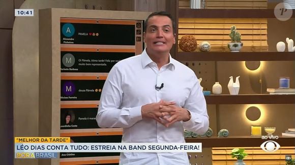 Léo Dias, do 'Melhor da Tarde', estreou na Band nesta segunda-feira (18)