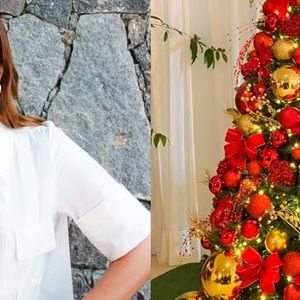 A árvore de Natal de um ano específico de Isabella Santoni é um prato cheio para quem não abre mão do vermelhão e do dourado típicos da data! Um espetáculo!