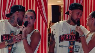 'Tá feliz?': leitura labial revela diálogo íntimo quase despercebido entre Neymar e Bruna Biancardi durante festa da influenciadora. Veja!