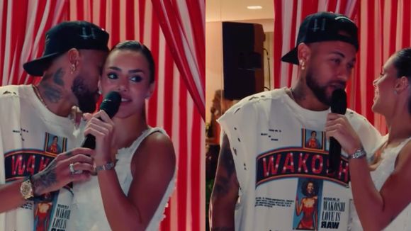 'Tá feliz?': leitura labial revela diálogo íntimo quase despercebido entre Neymar e Bruna Biancardi durante festa da influenciadora. Veja!