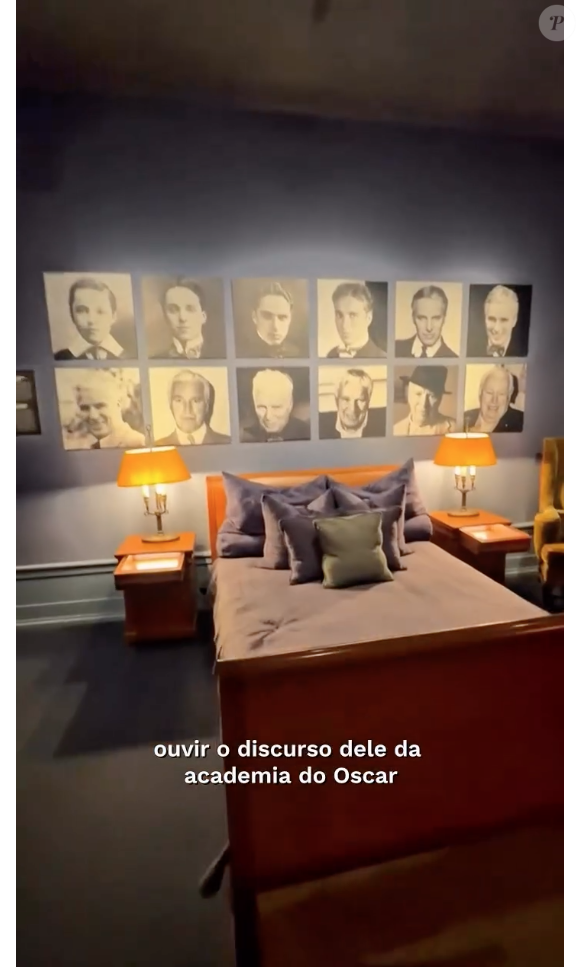 Este era o quarto de Charles Chaplin, onde o ator passou seus últimos anos de vida
