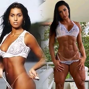 Com o passar dos anos, Gracyanne Barbosa começou a definir mais seu corpo