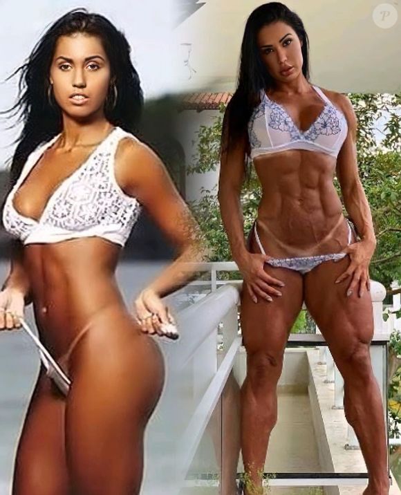 Com o passar dos anos, Gracyanne Barbosa começou a definir mais seu corpo