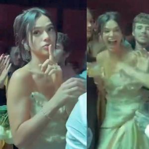 Bruna Marquezine fez de tudo para pegar o buquê do casamento de Giovanna Lancellotti e Gabriel David