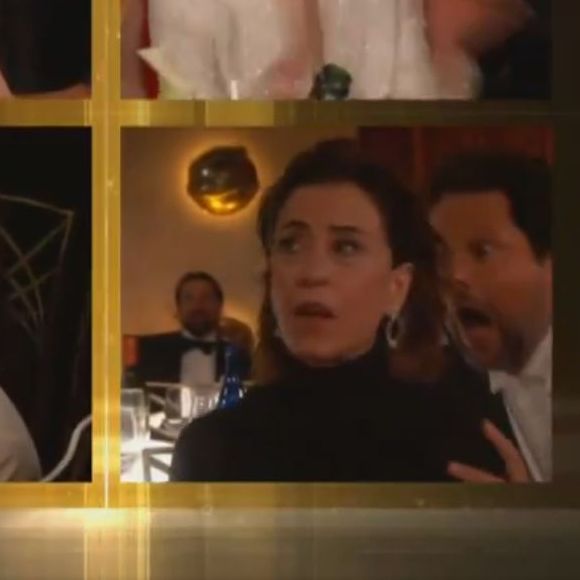 Fernanda Torres no momento em que foi anunciada vencedora do Globo de Ouro 2025